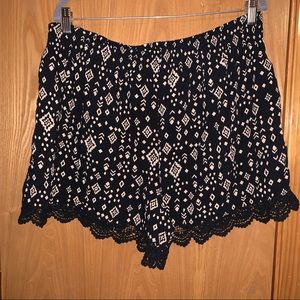 Forever 21+ Shorts with Crochet Detailing